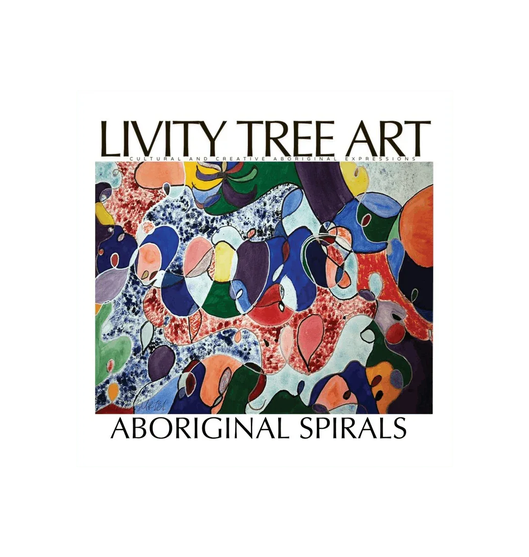 Aboriginal Spirals Landscape Art Print - Livity Tree Art