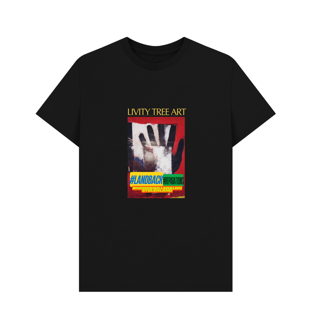 Black Printed T-shirt Front