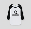 Black-White Printed Baseball T-shirt Front