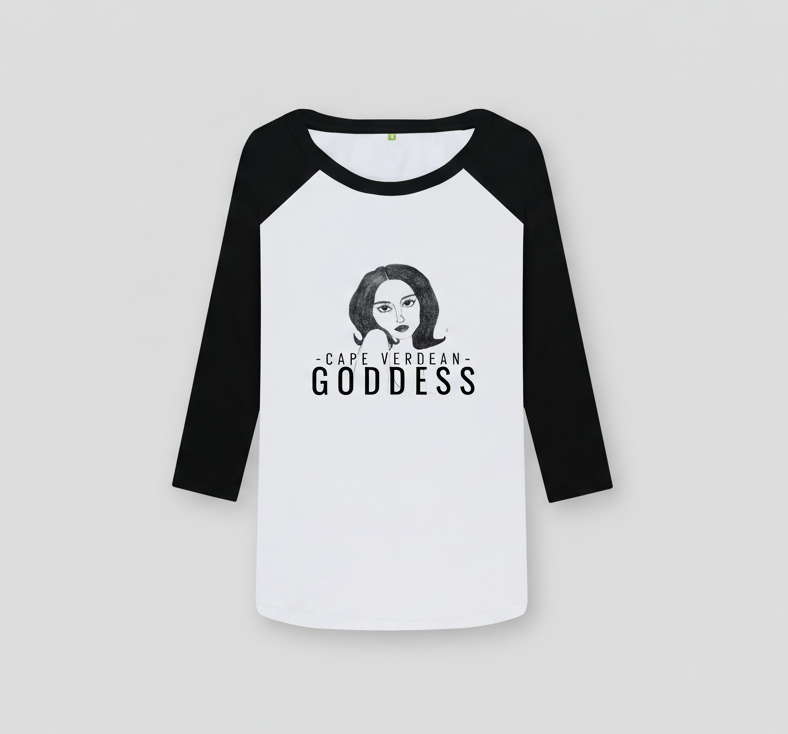 Black-White Printed Baseball T-shirt Front