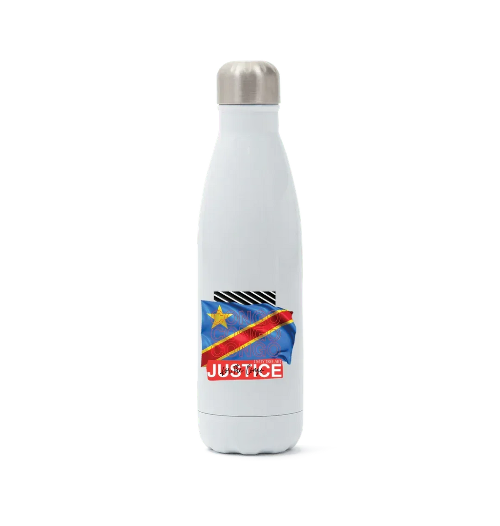 Justice for Congo Stainless Steel Bottle - Livity Tree Art