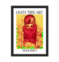 Sekhmet Goddess Rastafari Portrait, Black frame