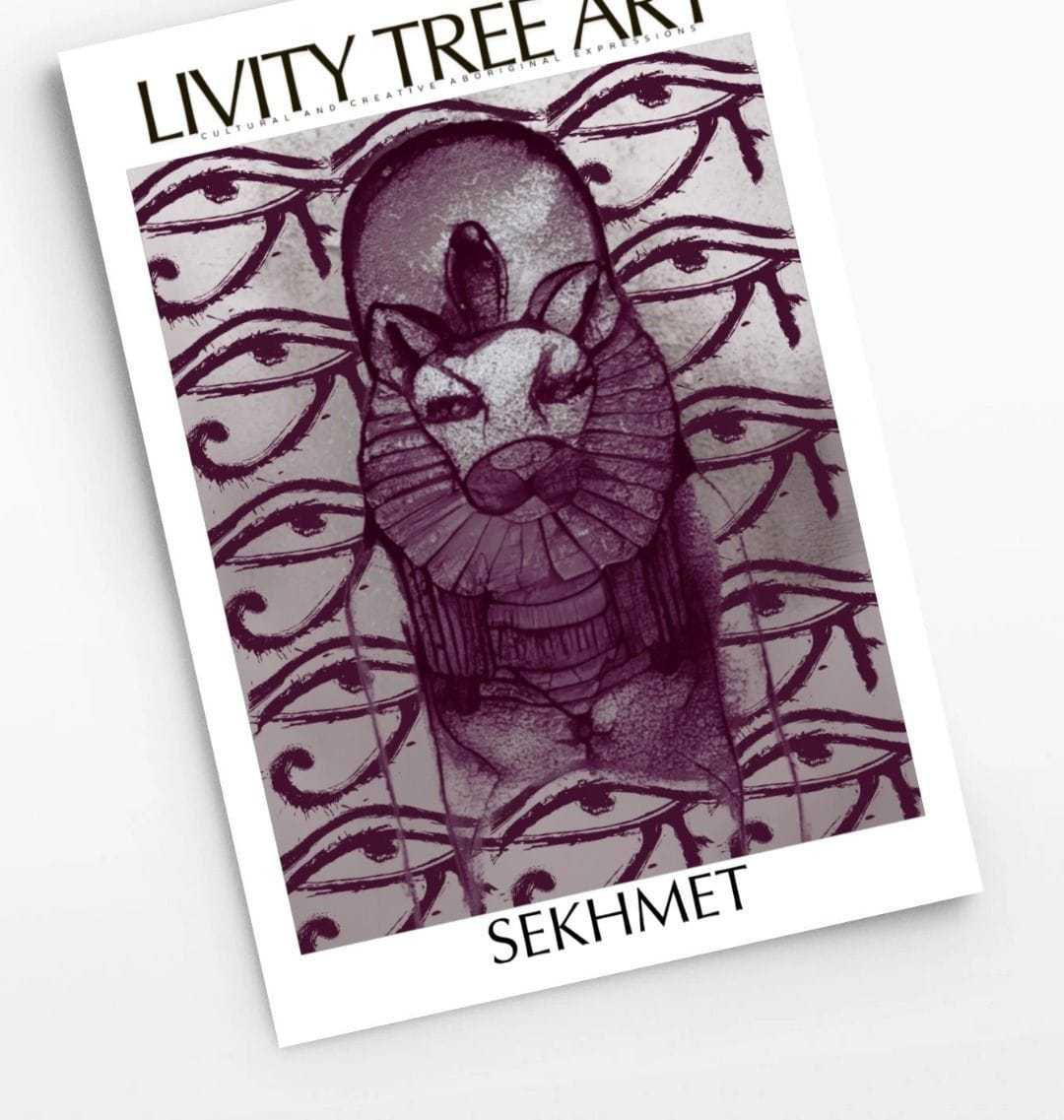 Sekhmet Goddess Portrait Art