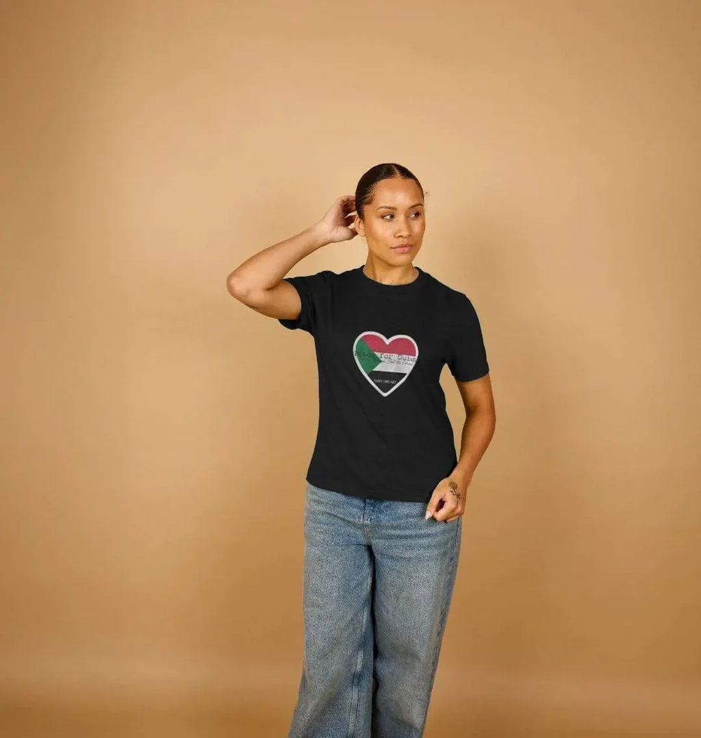 Peace for Sudan Woman's Plain T-shirt - Livity Tree Art