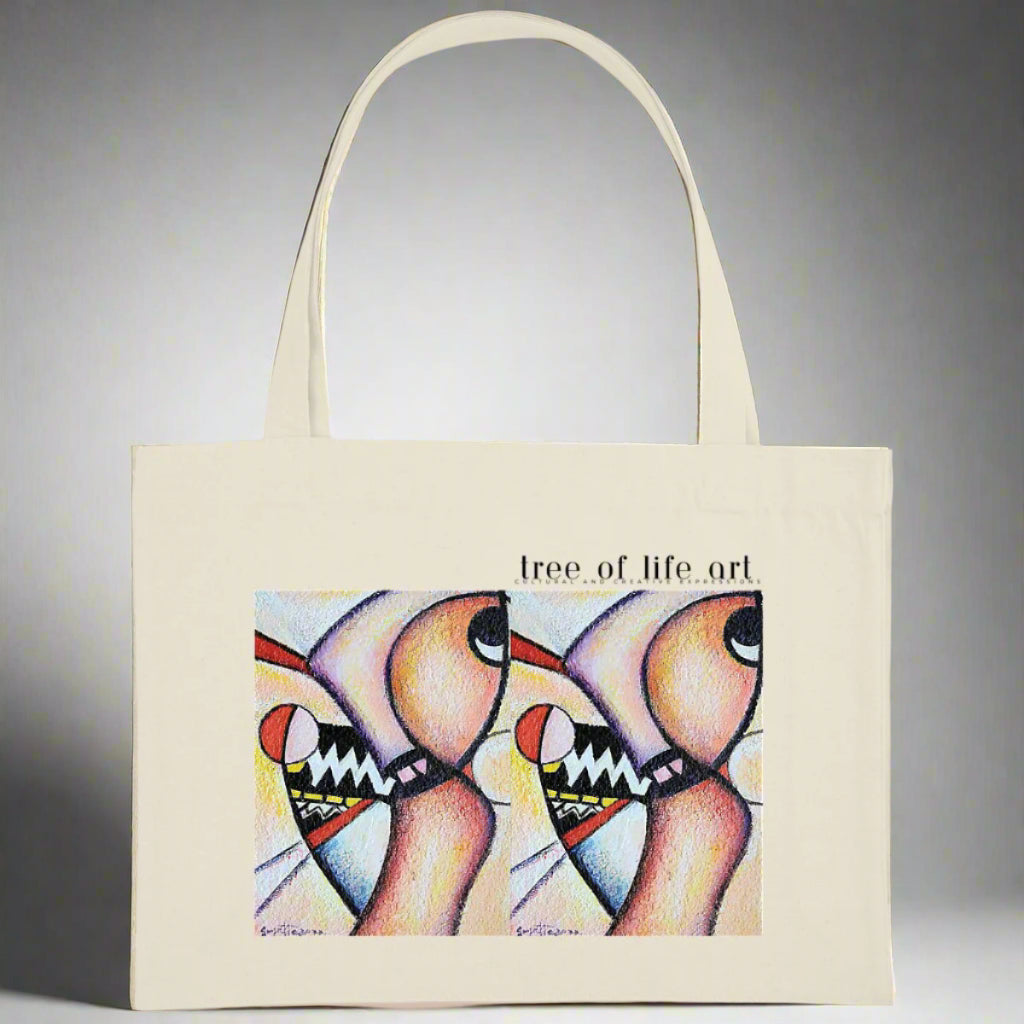 Tribal Hybrid Premium Plus Heavyweight Shopping Bag - 80% Recycled Cotton, 20% Recycled Polyester | Tree of Life Art - Tree of Life Art