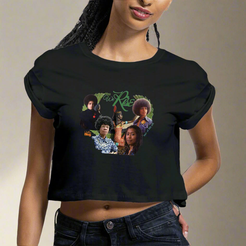 May We Rise MAAT Women's Organic Crop Top | Tree of LIfe Art - Tree of Life Art