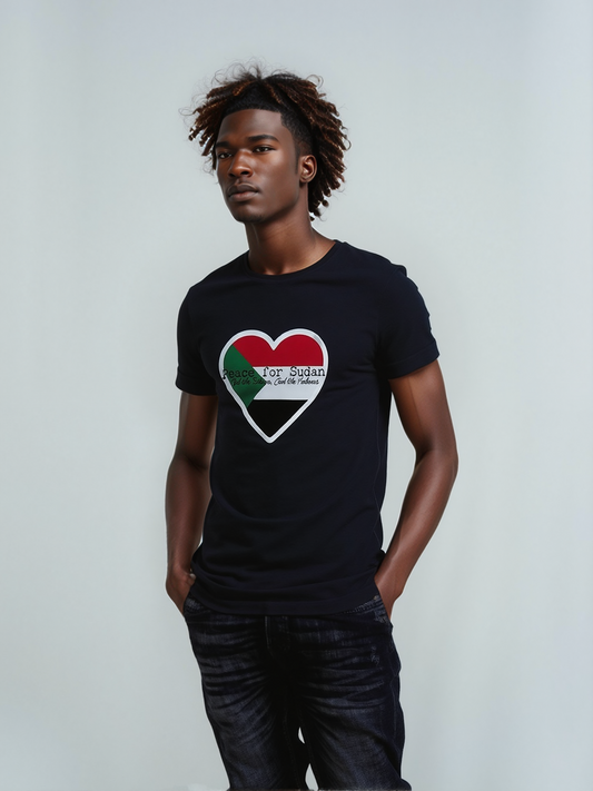 Peace for Sudan Premium 100% Organic Cotton Unisex Tshirt | Tree of Life Art - Tree of Life Art