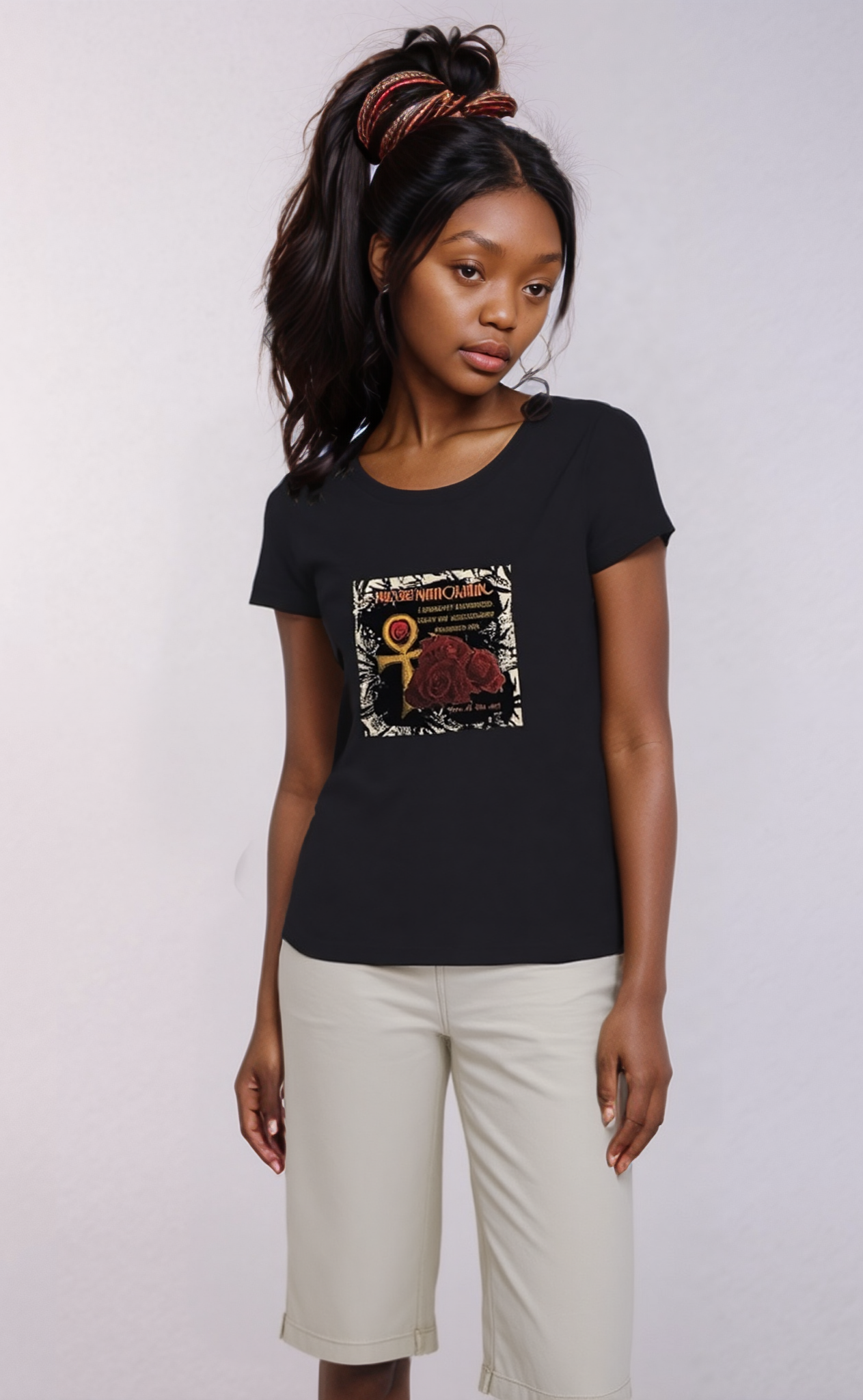 Ancestors Protection Woman's Premium T-Shirt - 100% Organic Cotton | Tree of Life Art - Tree of Life Art