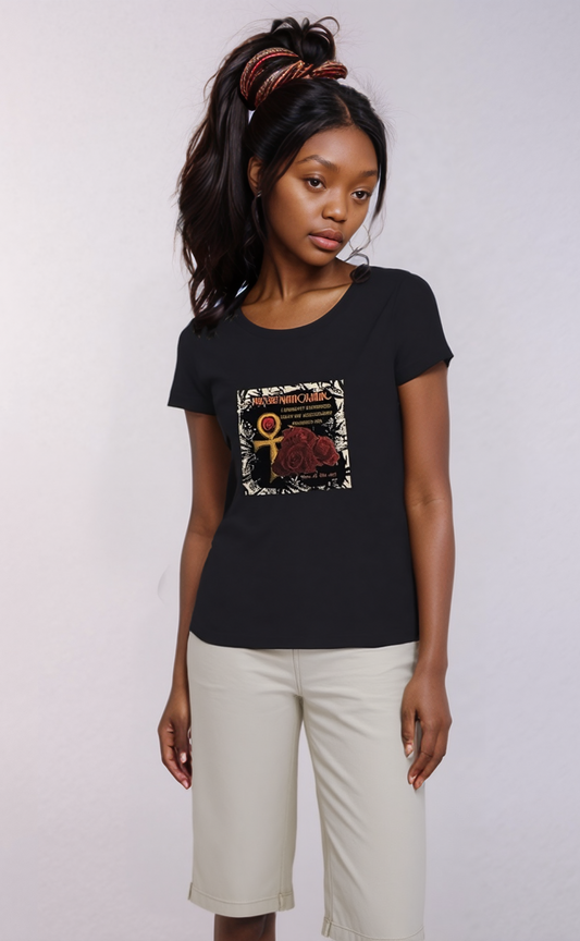 Ancestors Protection Woman's Premium T-Shirt - 100% Organic Cotton | Tree of Life Art - Tree of Life Art