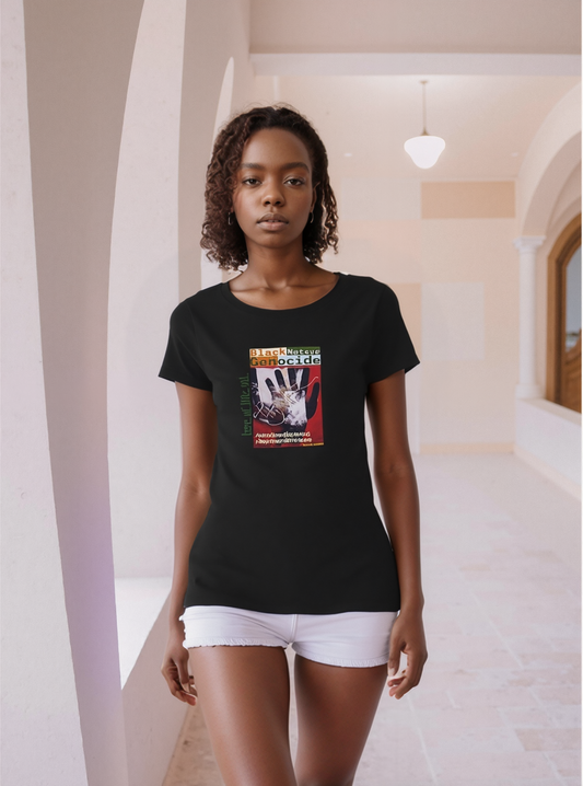 Black Native Genocide, Premium 100% Organic Cotton Women's Tshirt - Tree of Life Art