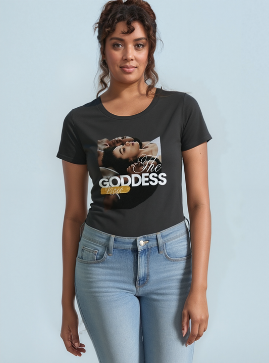 Goddess Rises Premium Plus Woman's T-shirt - 100% Organic Cotton | Tree of Life Art - Tree of Life Art