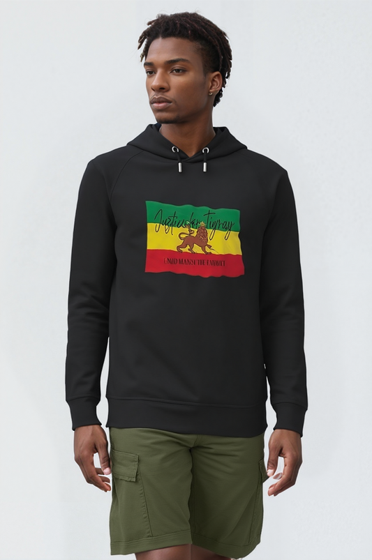 Justice for Tigray Premium Organic Unisex Side Pocket Hoodie, Medium Fit | Tree of Life Art - Tree of Life Art