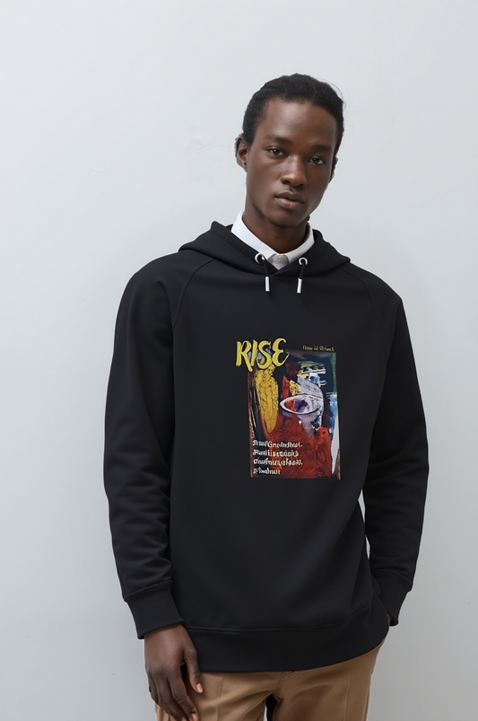 Rise! Dedication to Haiti Earthquake Unisex Side Pocket Hoodie - Medium Fit | Tree of Life Art - Tree of Life Art