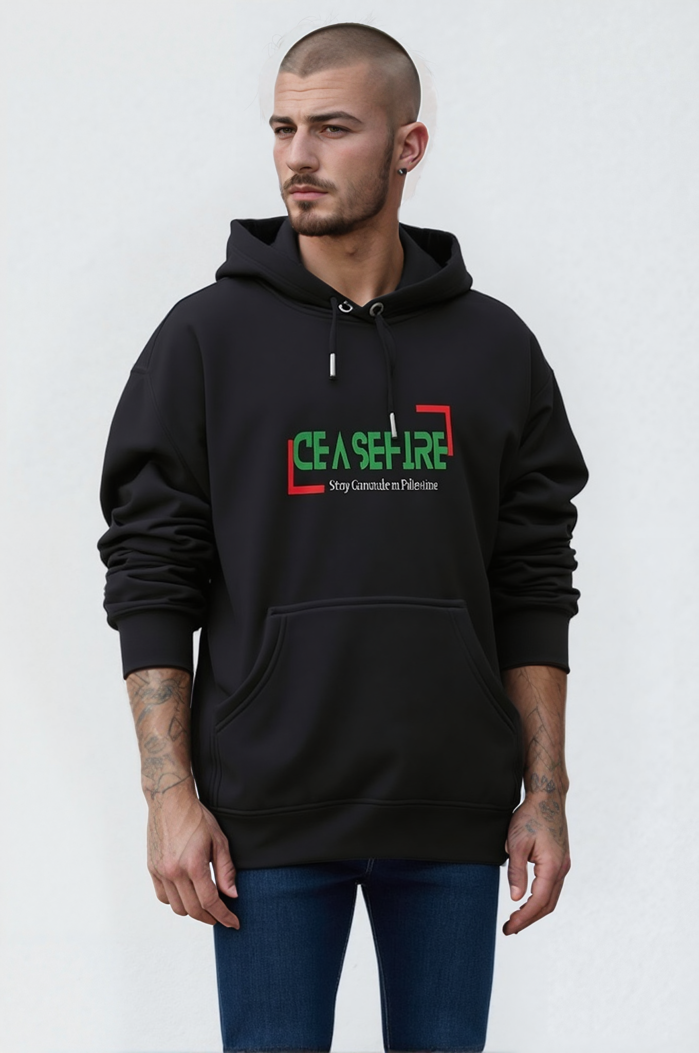 Ceasefire Palestine Unisex Premium Hoodie, Heavyweight Medium Fit | Tree of Life Art - Tree of Life Art