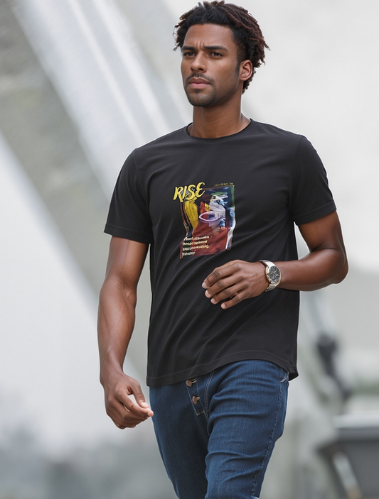 Rise! Dedication to Haiti Earthquake Heavyweight Unisex T-shirt - 100% Organic Cotton | Tree of Life Art - Tree of Life Art