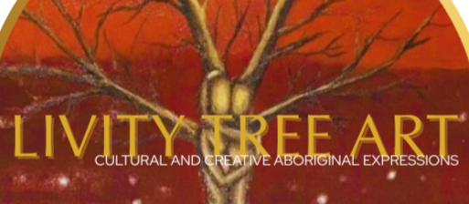 Circular logo for Livity Tree Art with a stylized tree design and text on a red background.