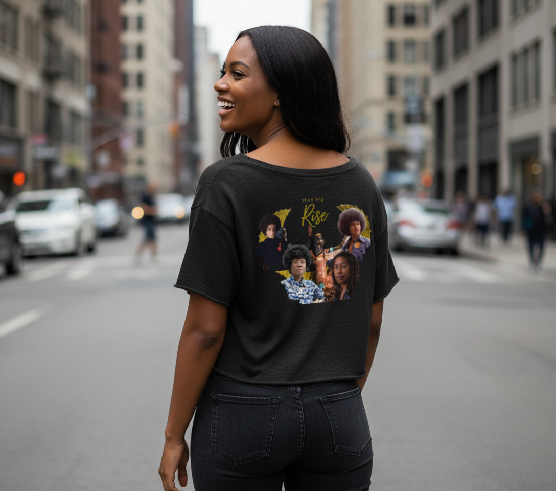 May We Rise off the shoulder crop