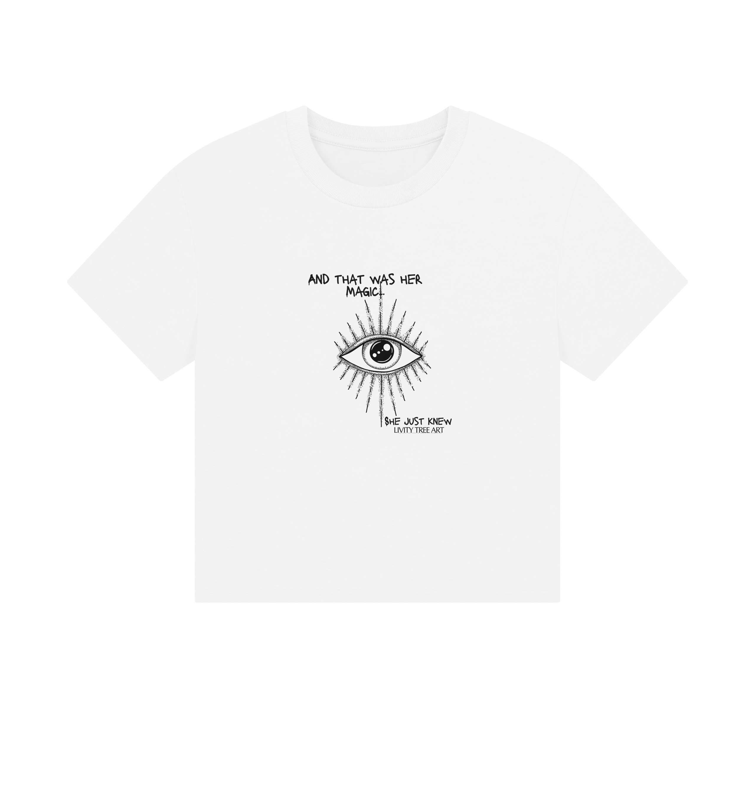White Printed T-shirt Front