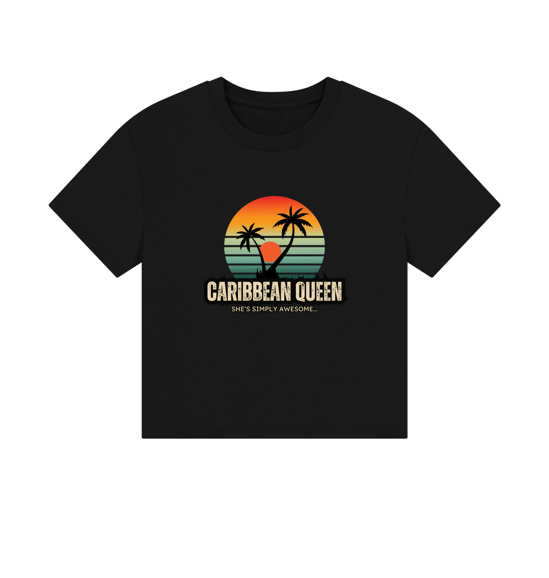 Black Printed T-shirt Front