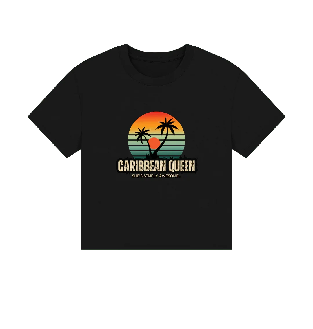 Caribbean Queen Women's Boxy Tee - Livity Tree Art