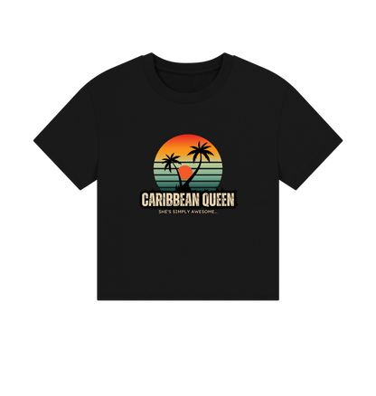 Black Printed T-shirt Front