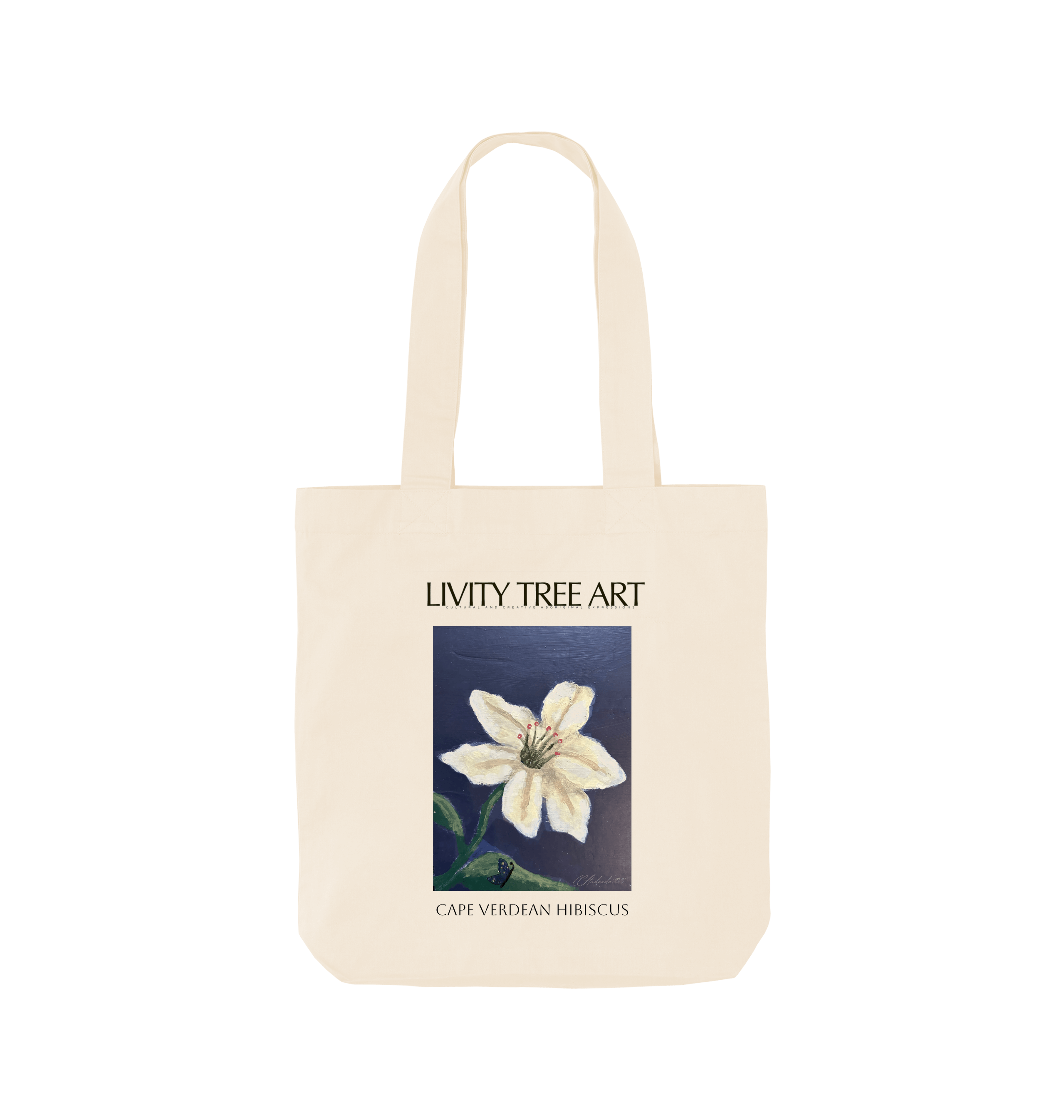 Natural Printed Bag Front