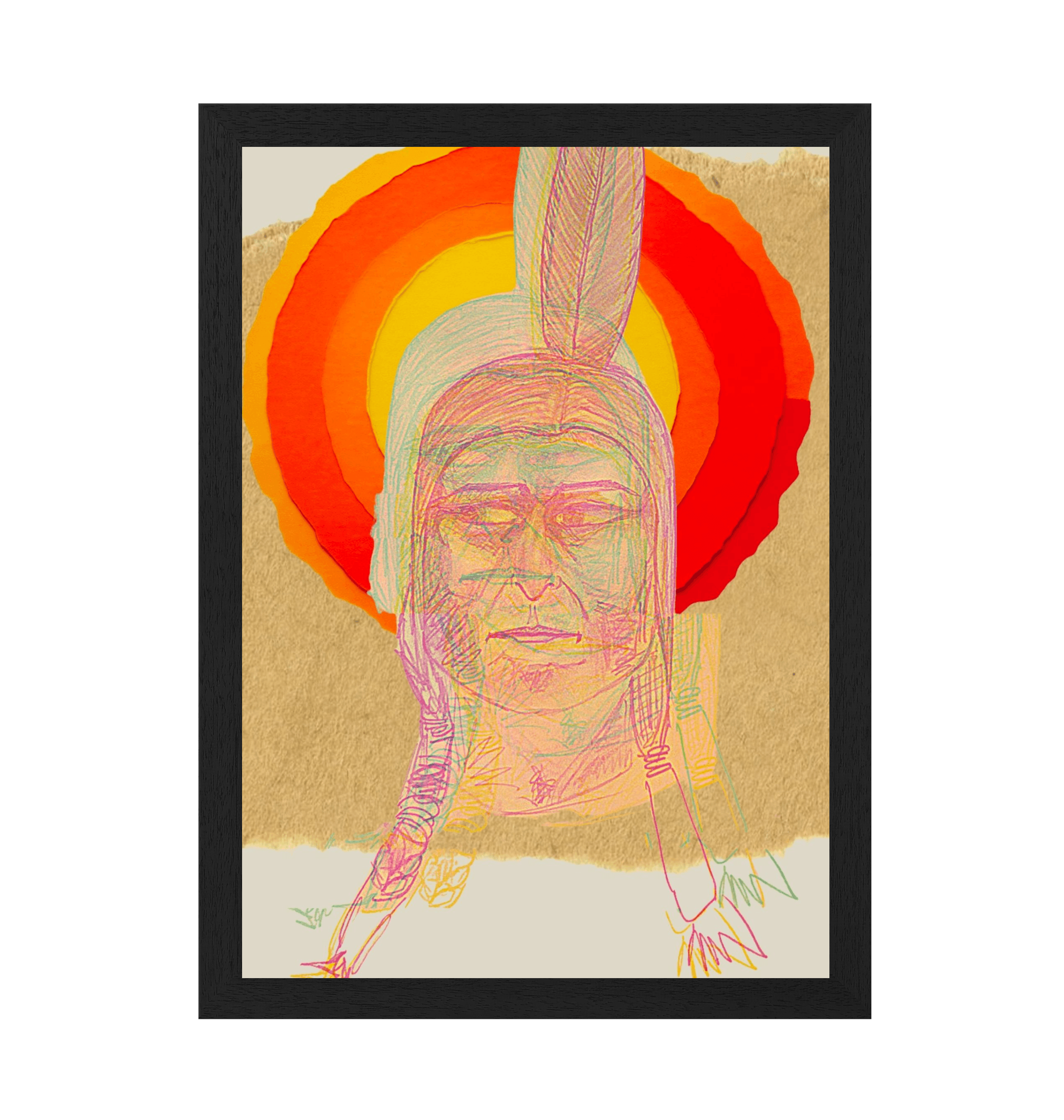 Black Frame Framed art print Front