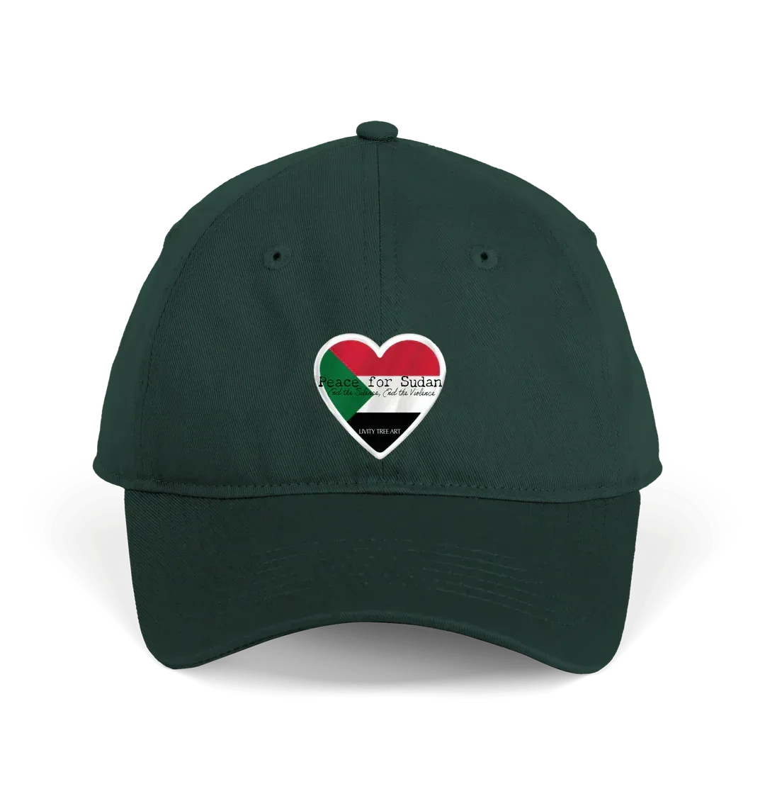 Peace for Sudan Organic Cotton Cap - Livity Tree Art