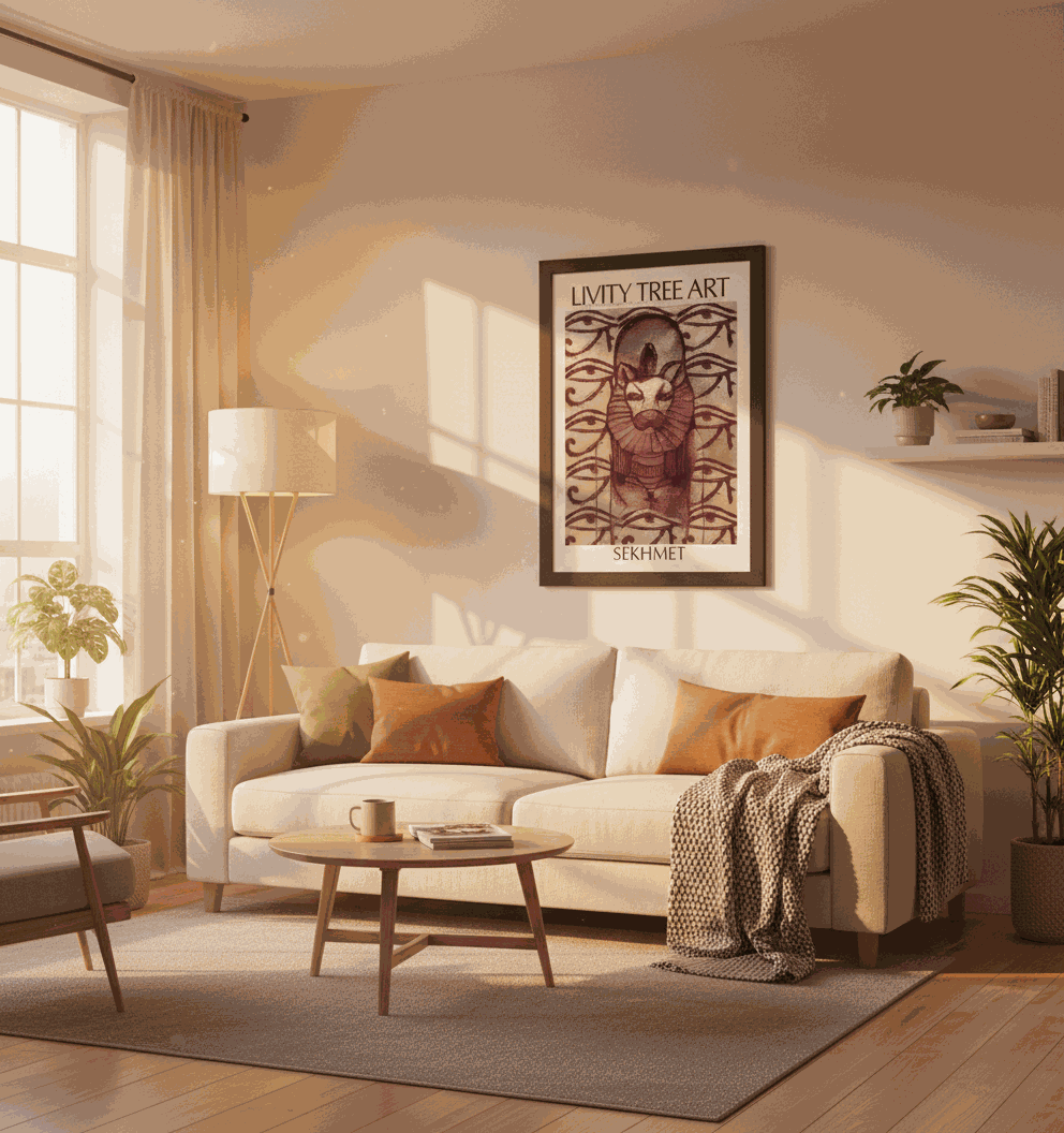 Sekhmet Goddess Portrait Art