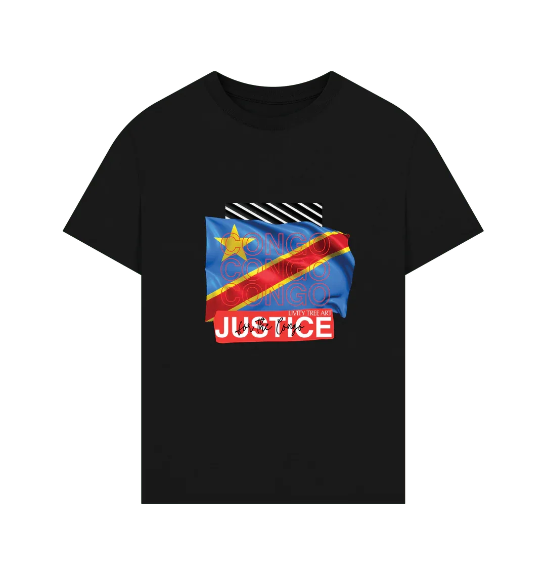 Justice for Congo Men's Oversized Tee - Livity Tree Art
