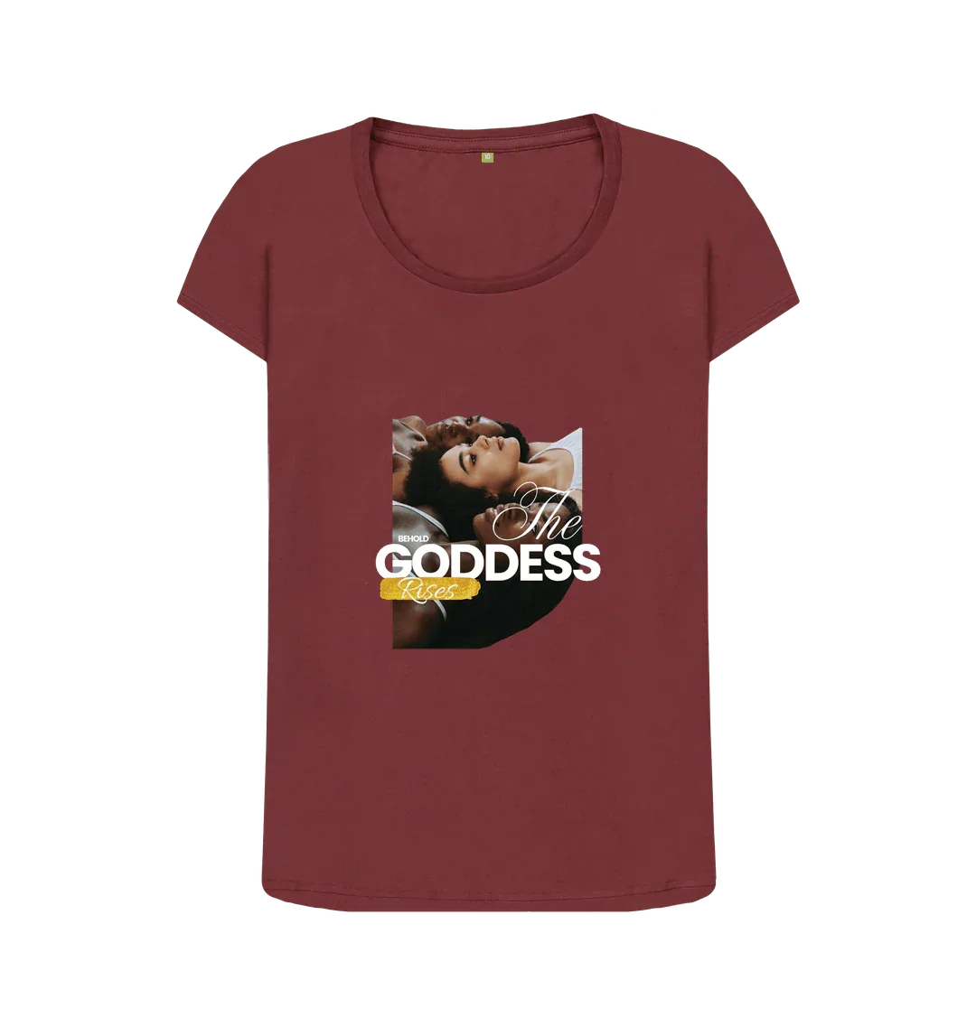 The Goddess Rises Women's Scoop Neck T-shirt - Livity Tree Art