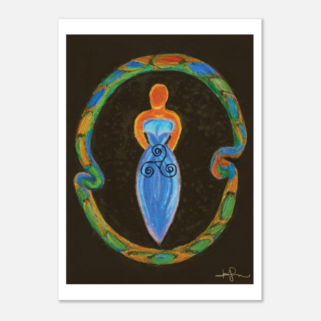 Aboriginal Spiral Mother, Classic Semi - Glossy Paper Poster - Livity Tree Art