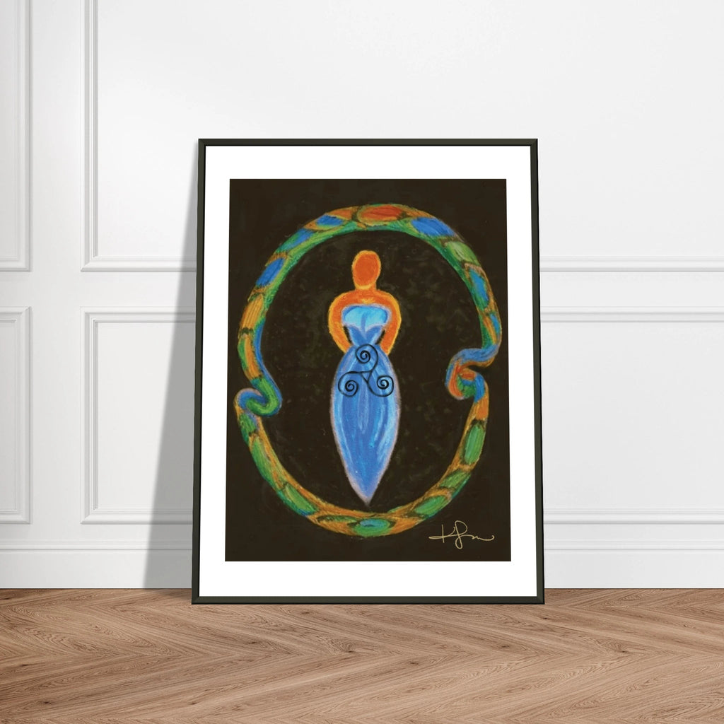 Aboriginal Spiral Mother Fine Art Framed Poster - Livity Tree Art