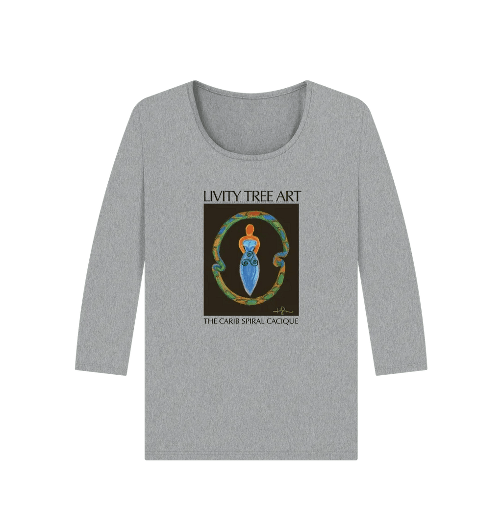 Aboriginal Spiral Mother | Premium Certified Organic Cotton Long Sleeve Tee - Livity Tree Art
