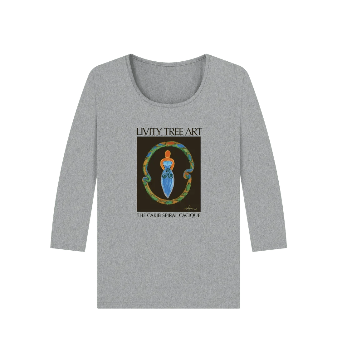 Aboriginal Spiral Mother | Premium Certified Organic Cotton Long Sleeve Tee - Livity Tree Art