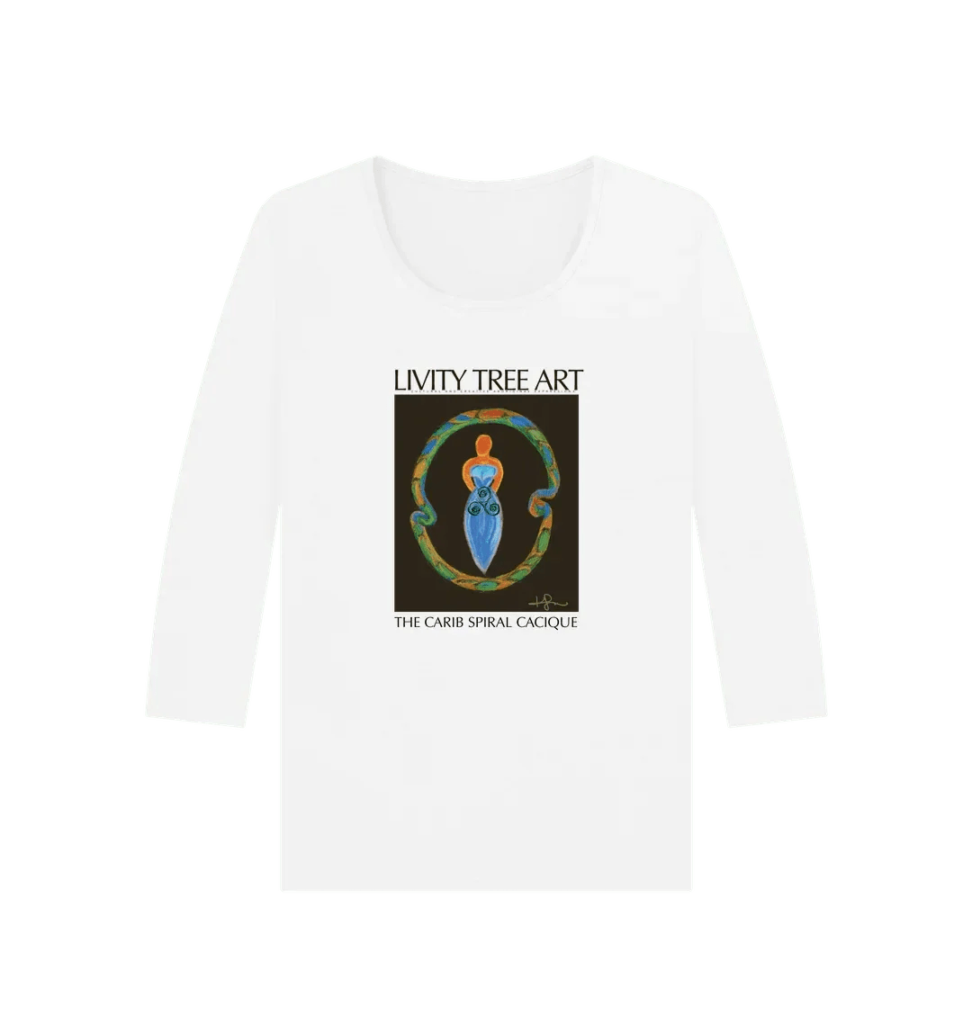 Aboriginal Spiral Mother | Premium Certified Organic Cotton Long Sleeve Tee - Livity Tree Art