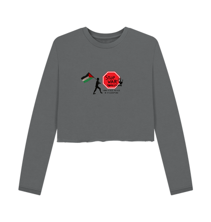 Slate Grey Printed Boxy Jumpers Front