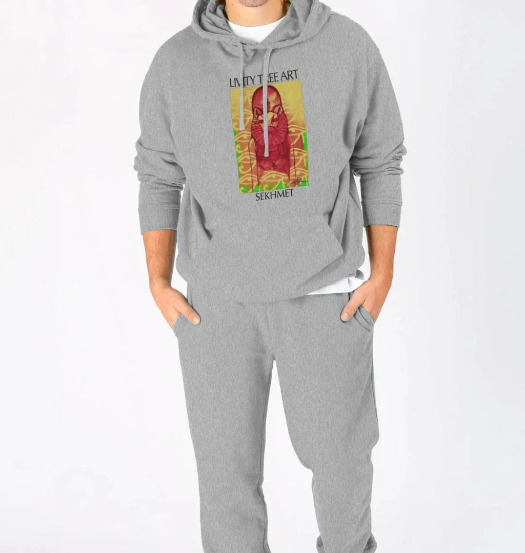 Rastafari Sekhmet Unisex Kangaroo Pocket Hoody - Livity Tree Art