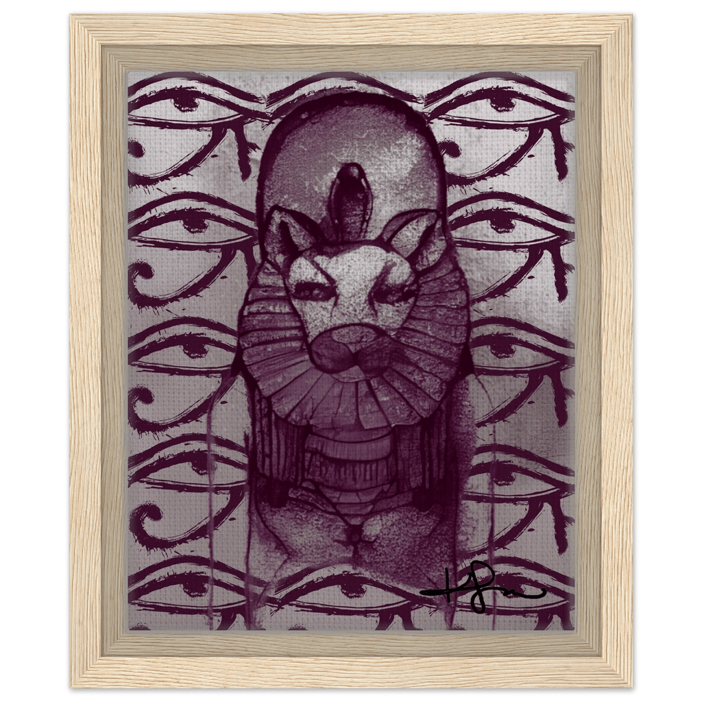 Ancient Egyptian Mother Sekhmet Framed Canvas - Livity Tree Art