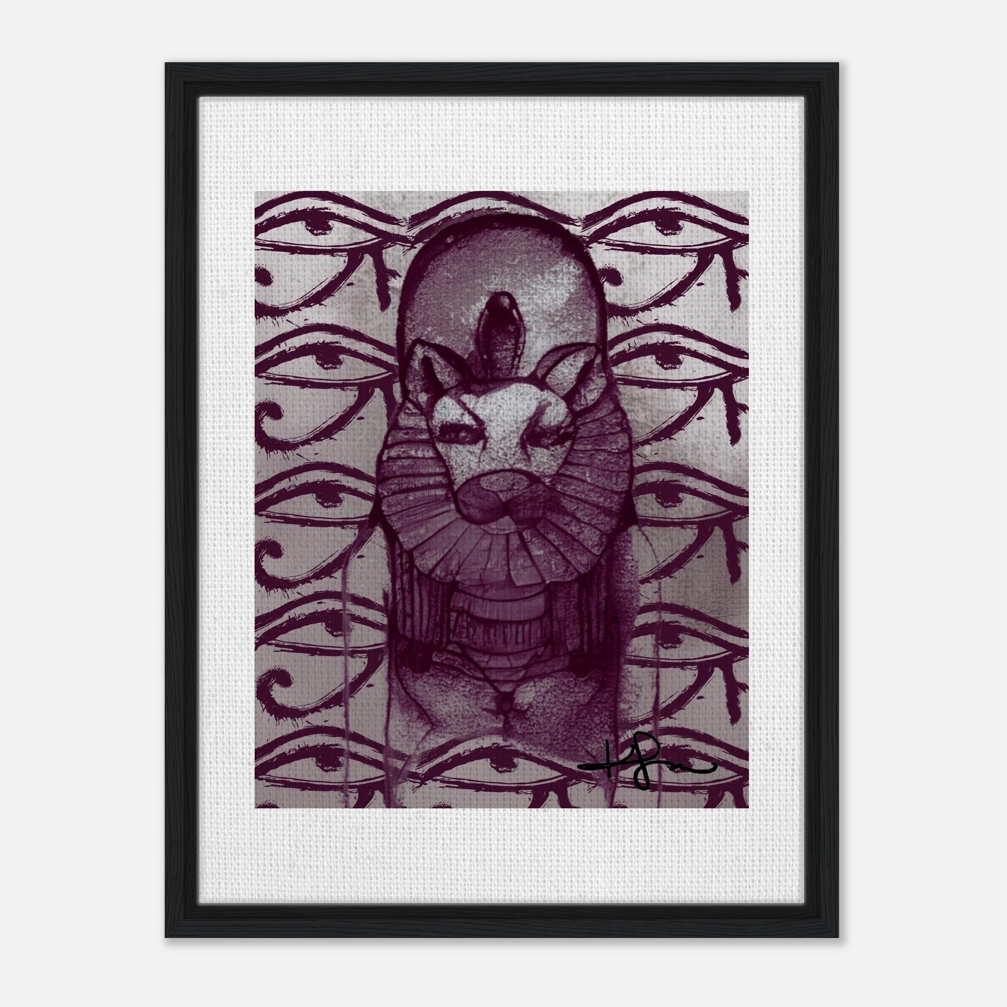 Ancient Egyptian Mother Sekhmet Framed Canvas - Livity Tree Art