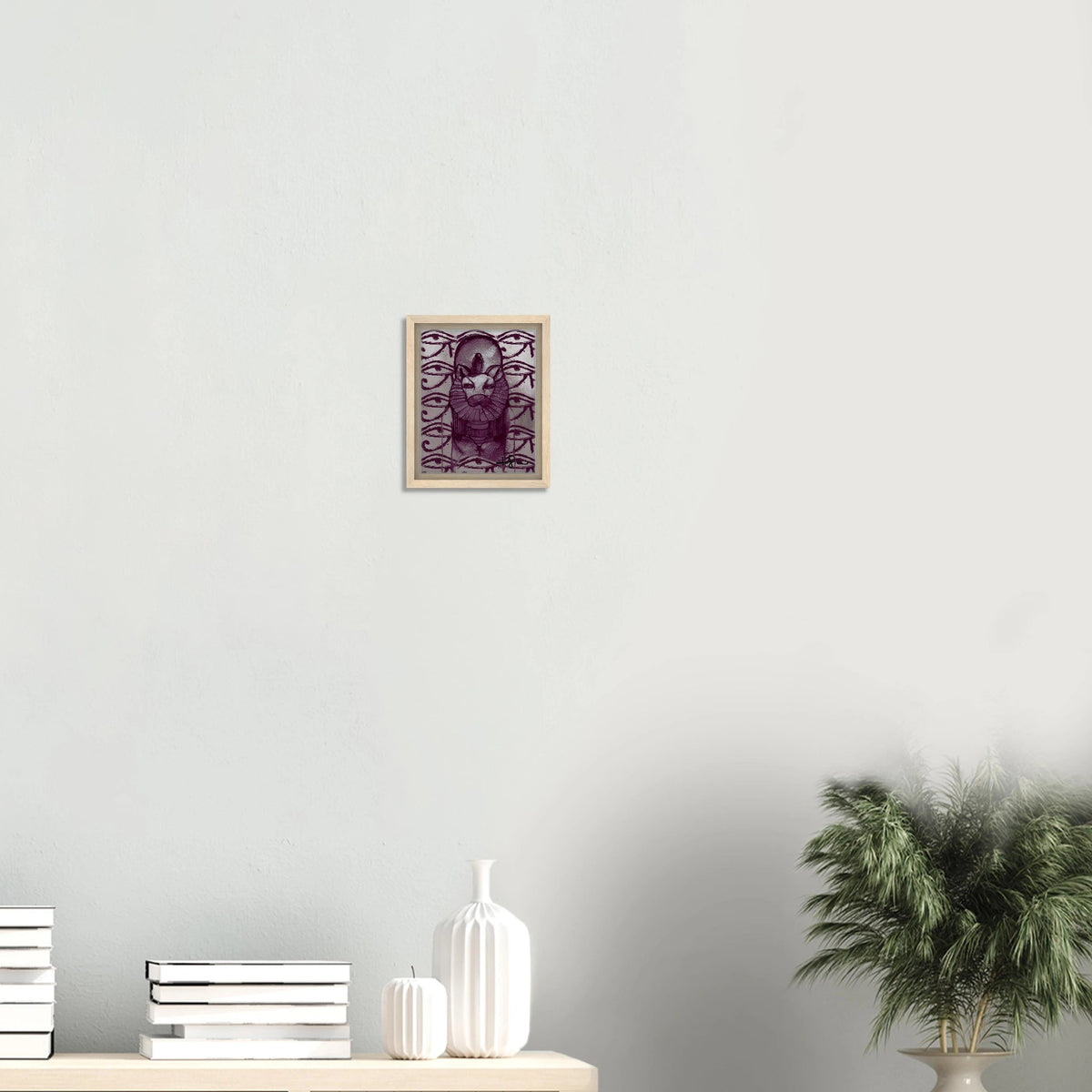 Ancient Egyptian Mother Sekhmet Framed Canvas - Livity Tree Art
