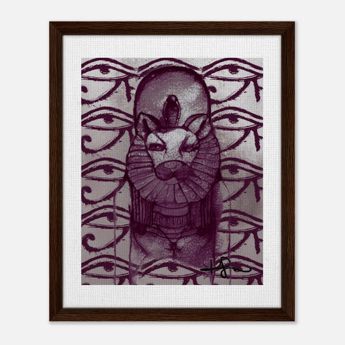 Ancient Egyptian Mother Sekhmet Framed Canvas - Livity Tree Art
