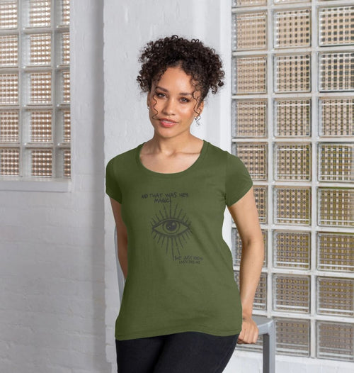 And That Was Her Magic Certified Organic Women's Scoop Neck T-shirt - Livity Tree Art