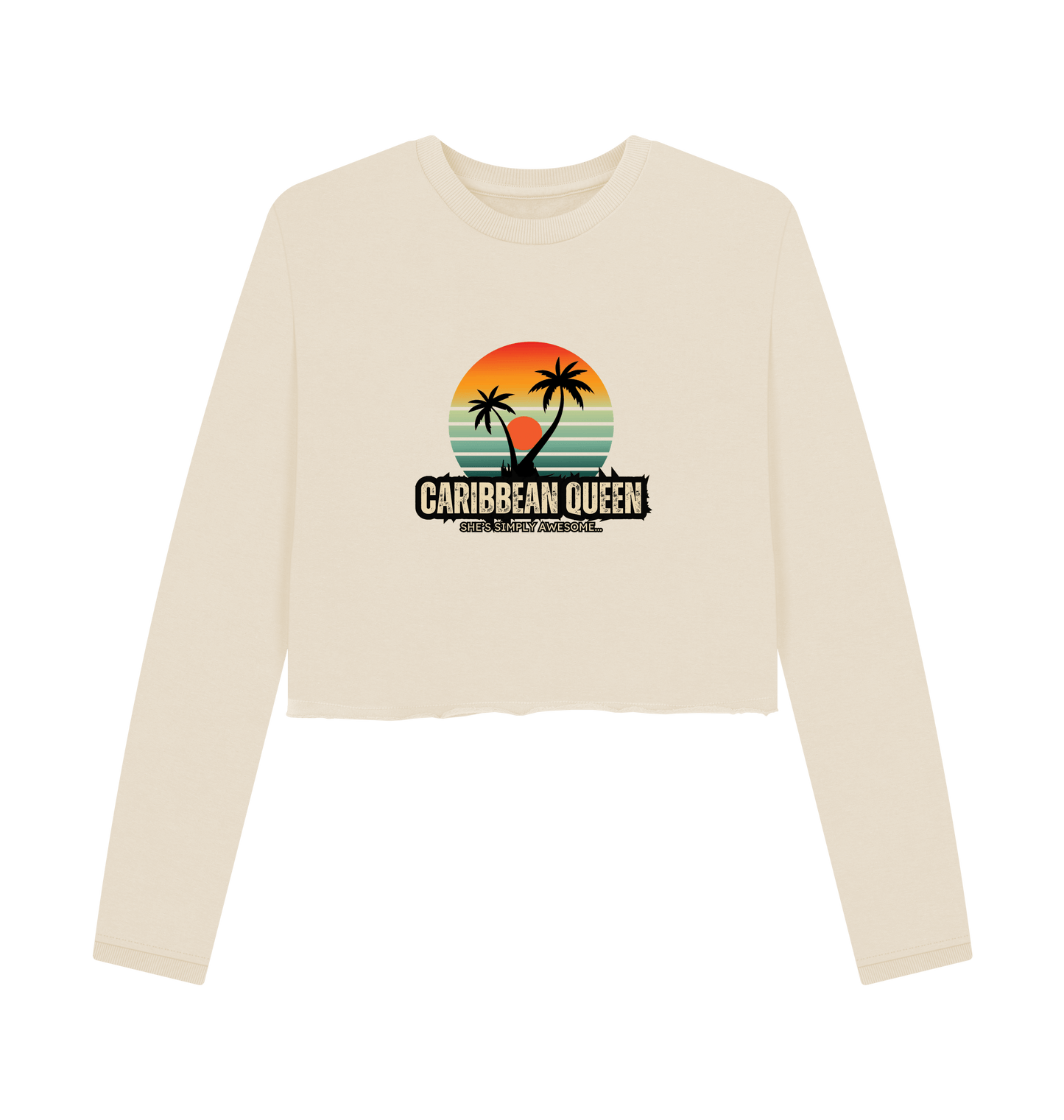 Oat Printed Boxy Jumpers Front