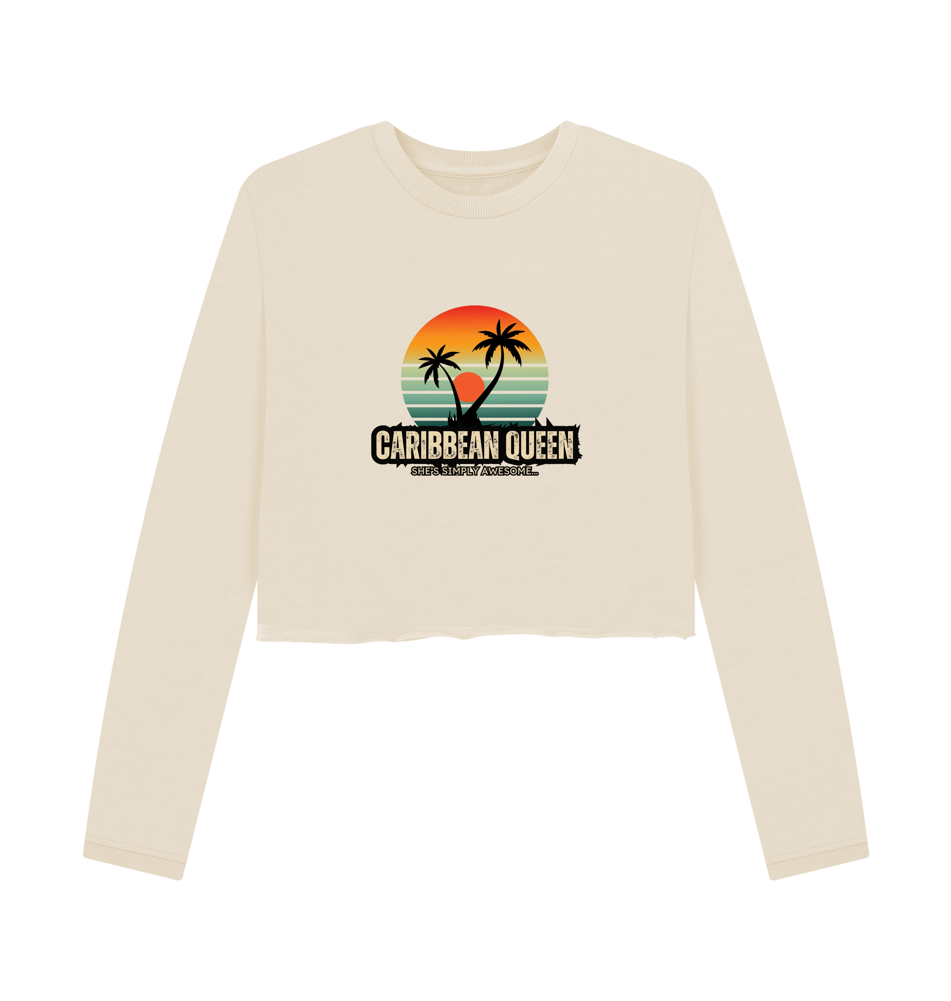 Oat Printed Boxy Jumpers Front