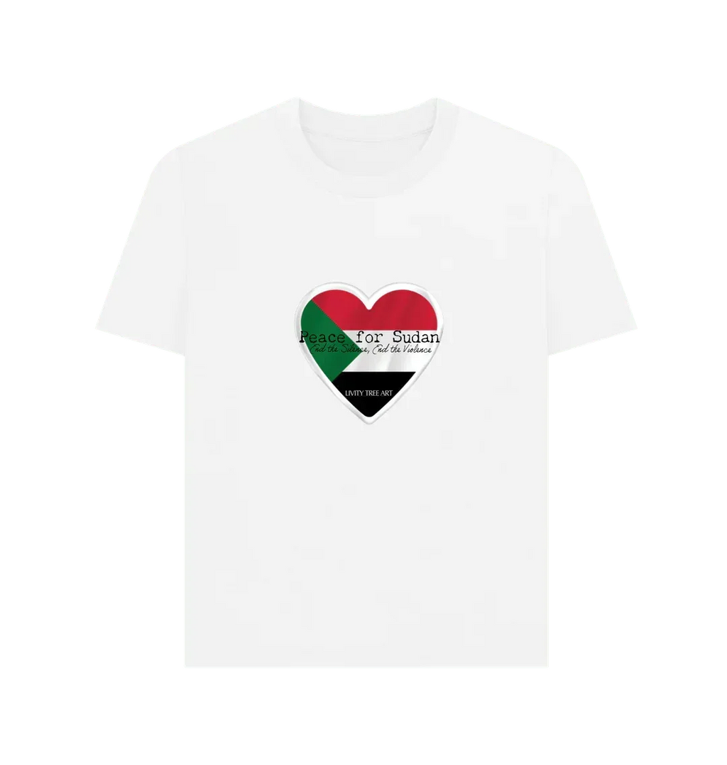 Peace for Sudan Woman's Plain T-shirt - Livity Tree Art