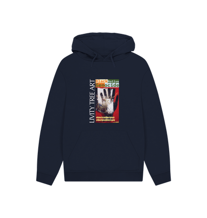 Navy Printed Hoody Front
