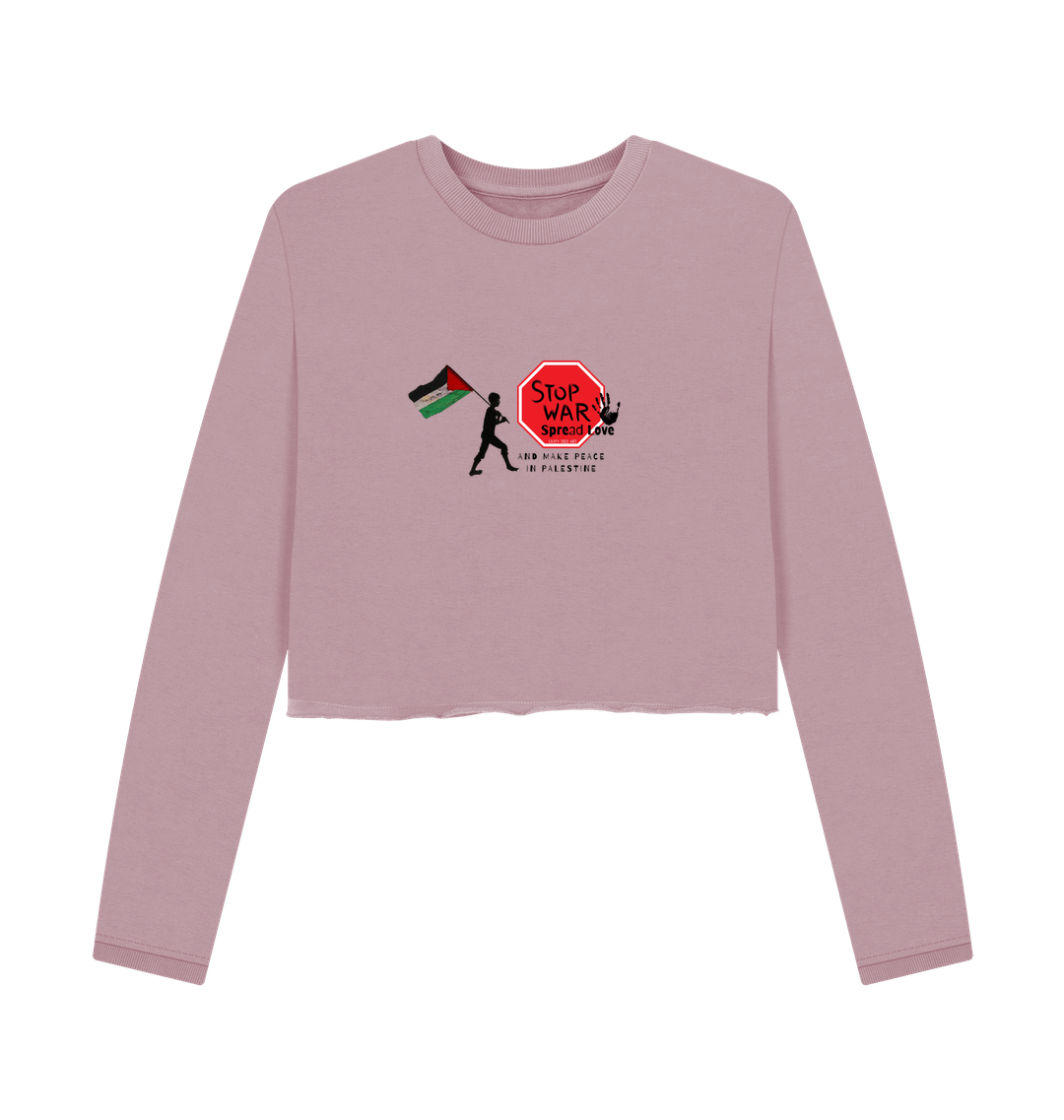 Mauve Printed Boxy Jumpers Front