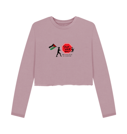 Mauve Printed Boxy Jumpers Front