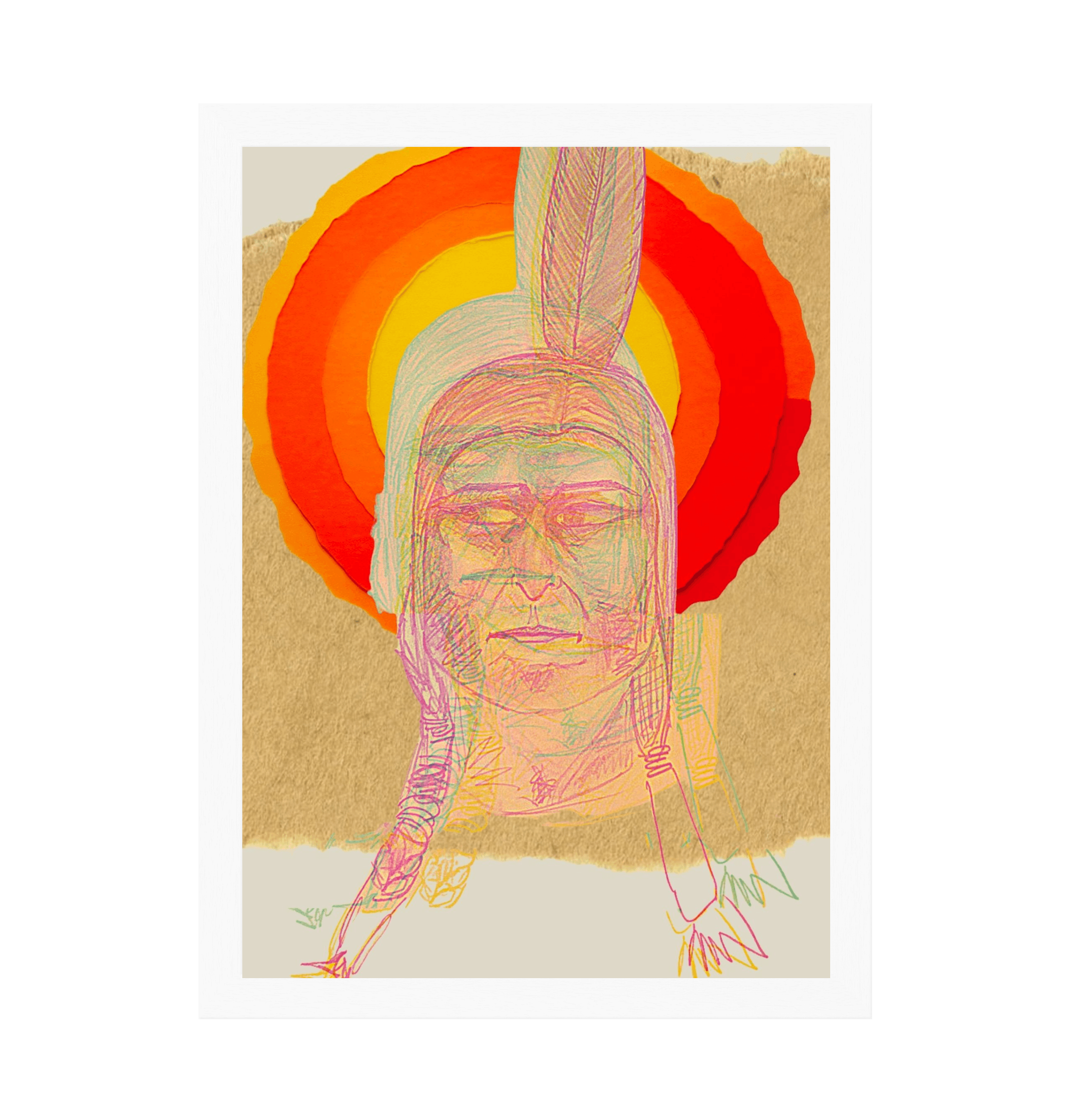 White Frame Framed art print Front